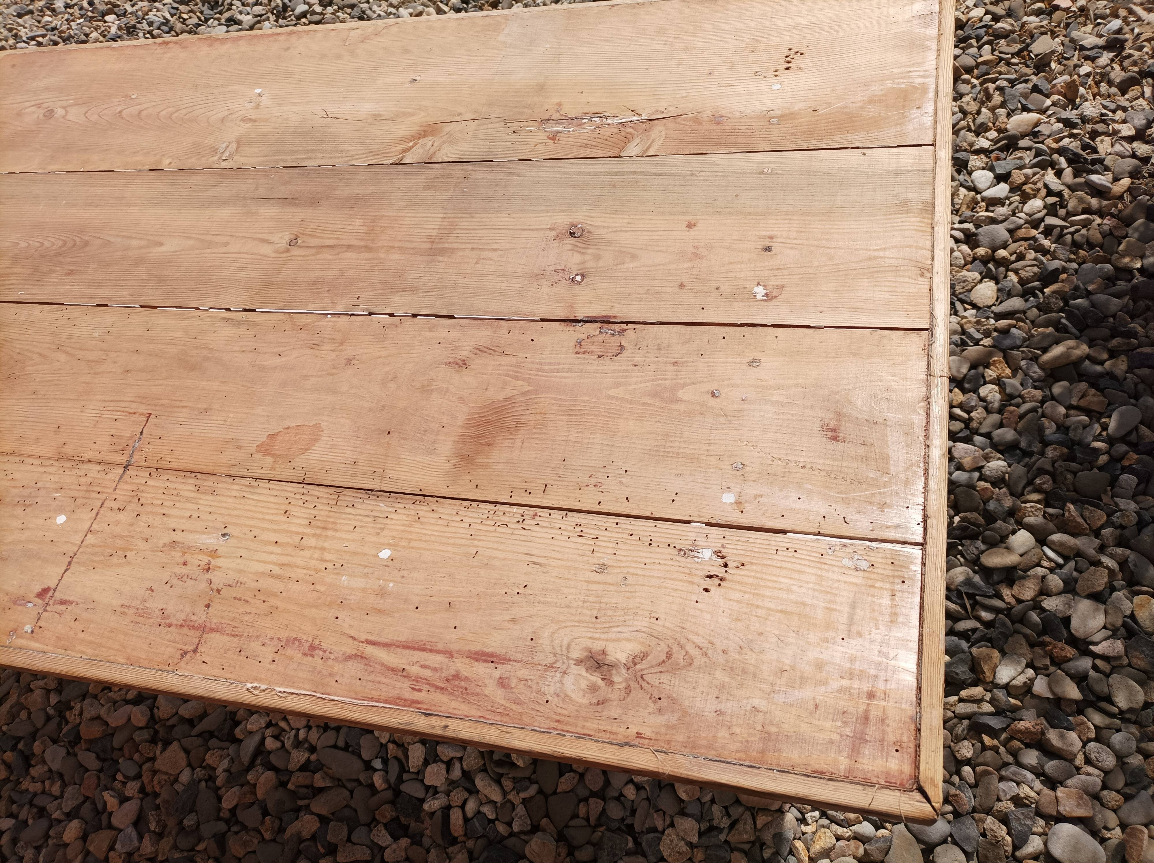 Old fir table 3 drawers