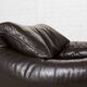 Leather Maralunga Lounge Chair and Ottoman by Vico Magistretti for Cassina
