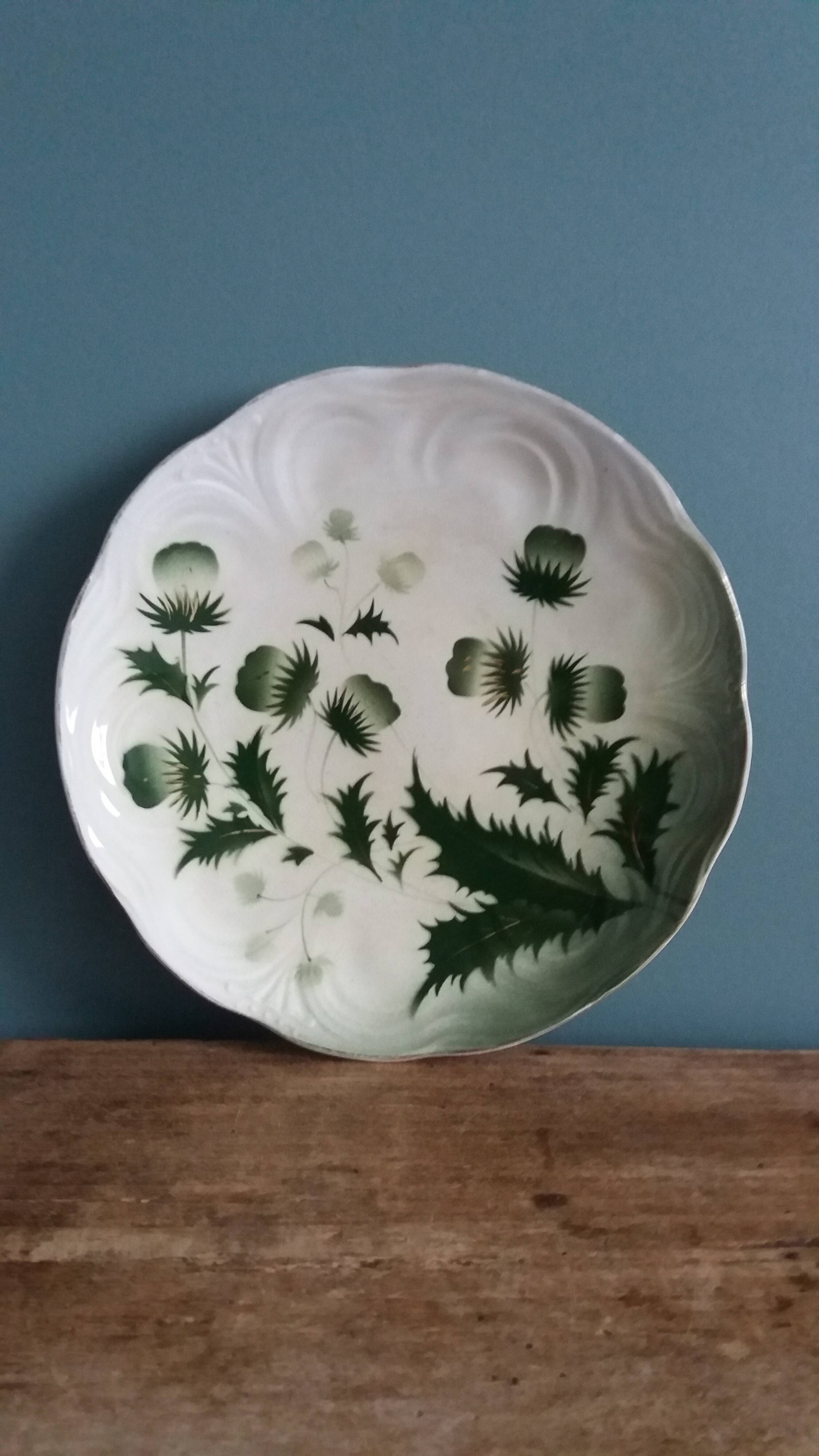 Badonviller thistle plate, 1920