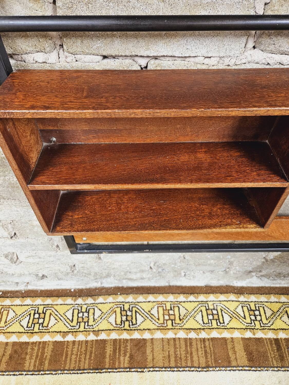 Coat rack, Scandinavian wall-mounted cloakroom in teak year 1970