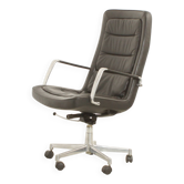Leather office chair by Jørgen Kastholm for Kill International