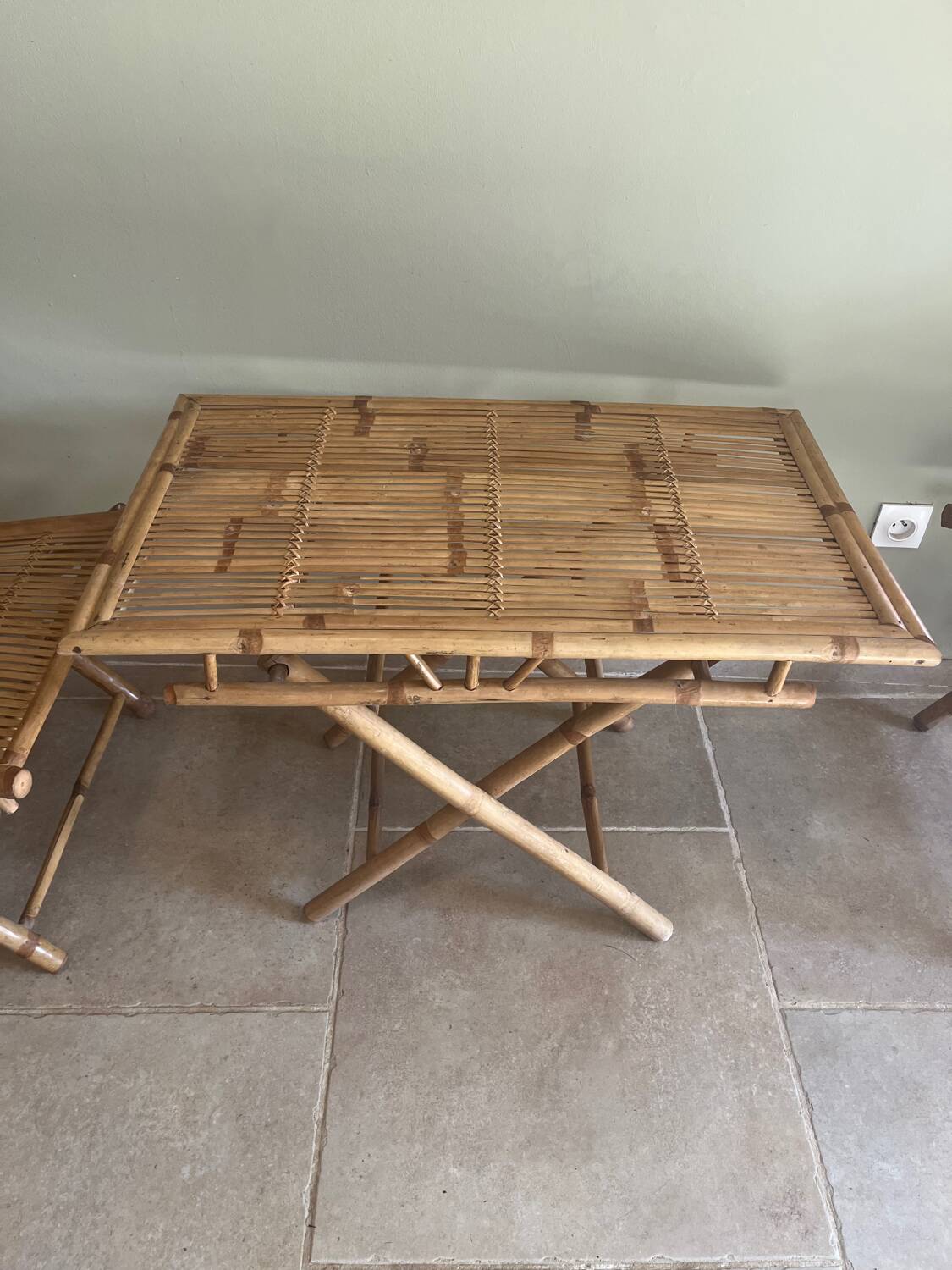 Bamboo table and chairs