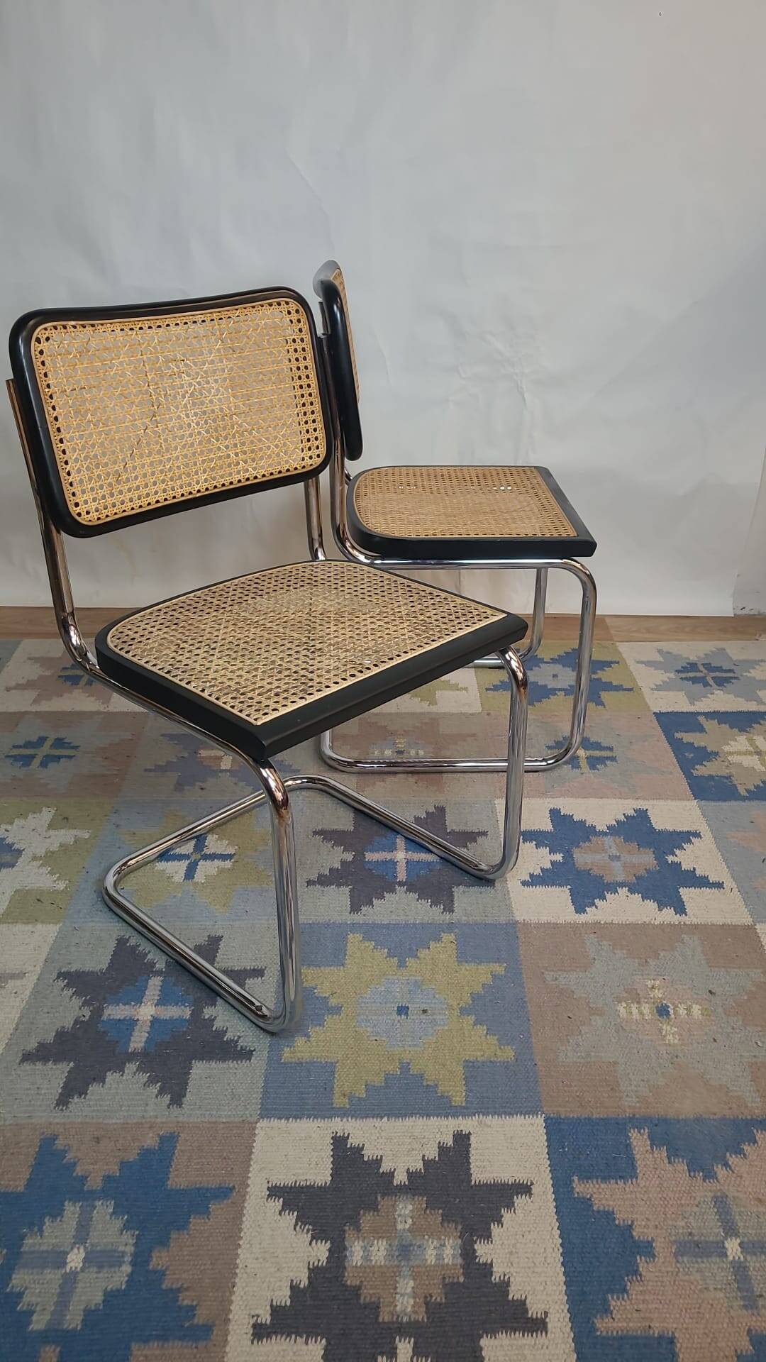 Chaise Cesca B32 noire d'après Marcel Breuer, Italie