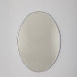 Vintage 70s wall mirror chrome metal Italian design