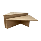 Table basse Up & Up travertin Italie 1970s