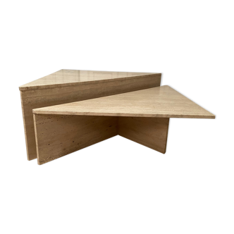 Up & Up travertine coffee table Italy 1970s