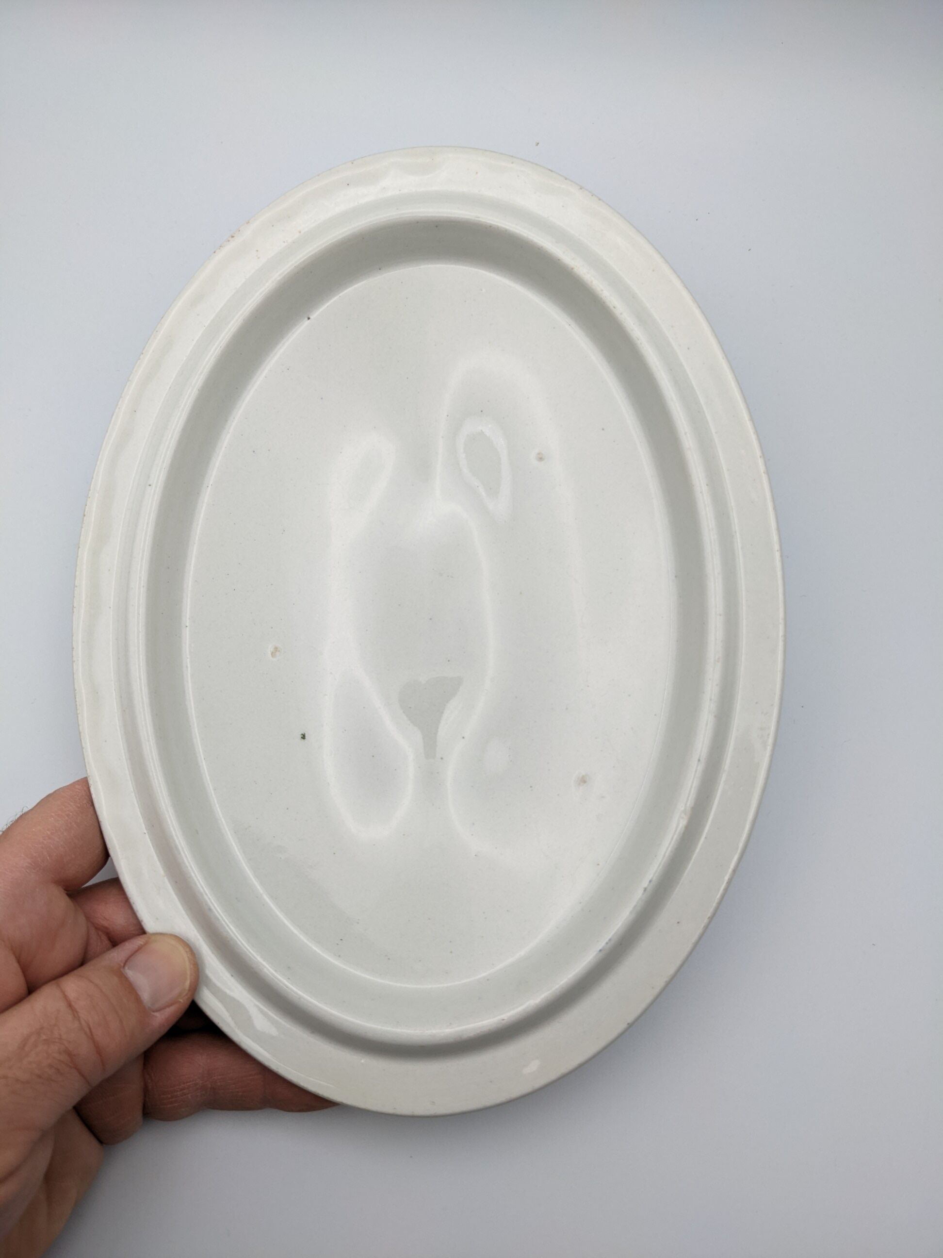 vegetable serving dish tureen earthenware English floral green decoration