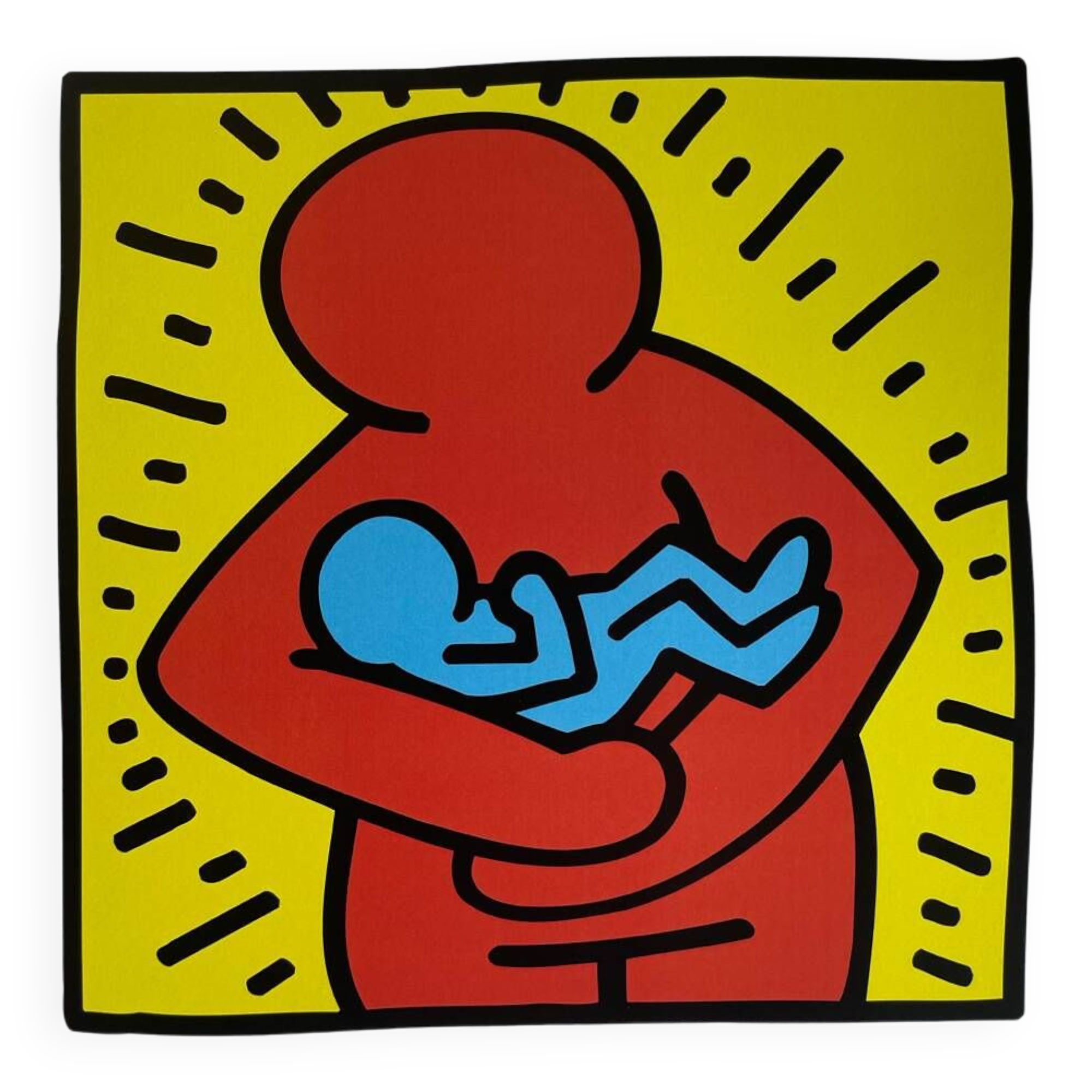 Keith Haring、Mom、希少レゾネ、新品額装付、アート Keith Haring, Untitled ( mother and child), licensed by Artestar