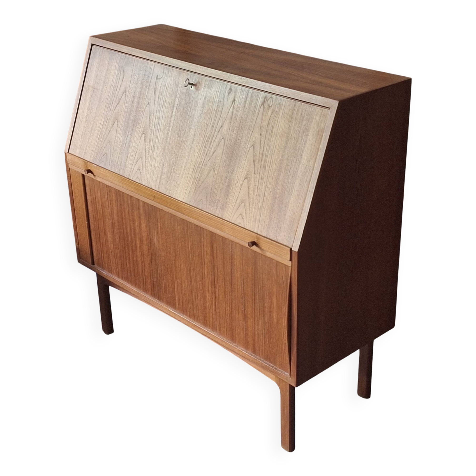 Bernhard Pedersen teak secretaire, Denmark 1960s