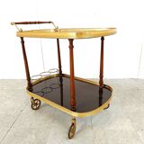 Desserte néoclassique en laiton, années 1960