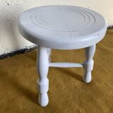 Tabouret tripode de vachette