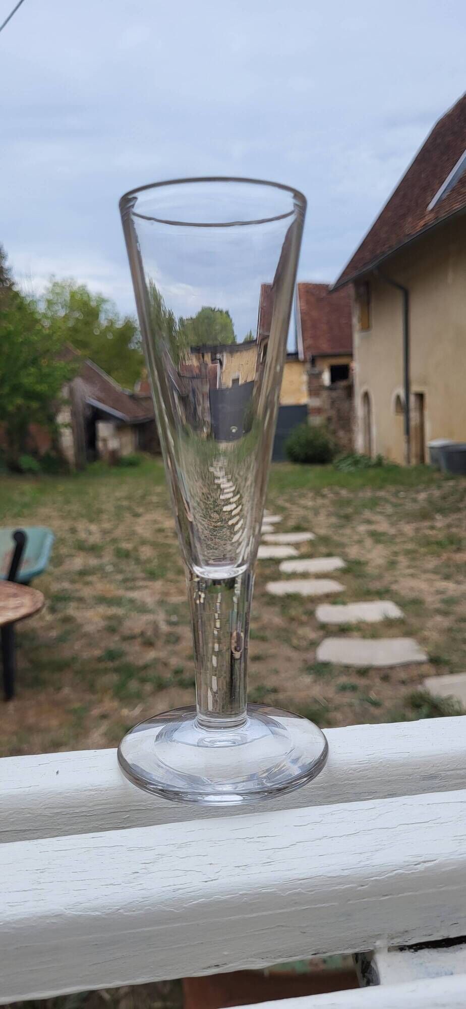 8 flûtes à champagne en cristal - XIXème