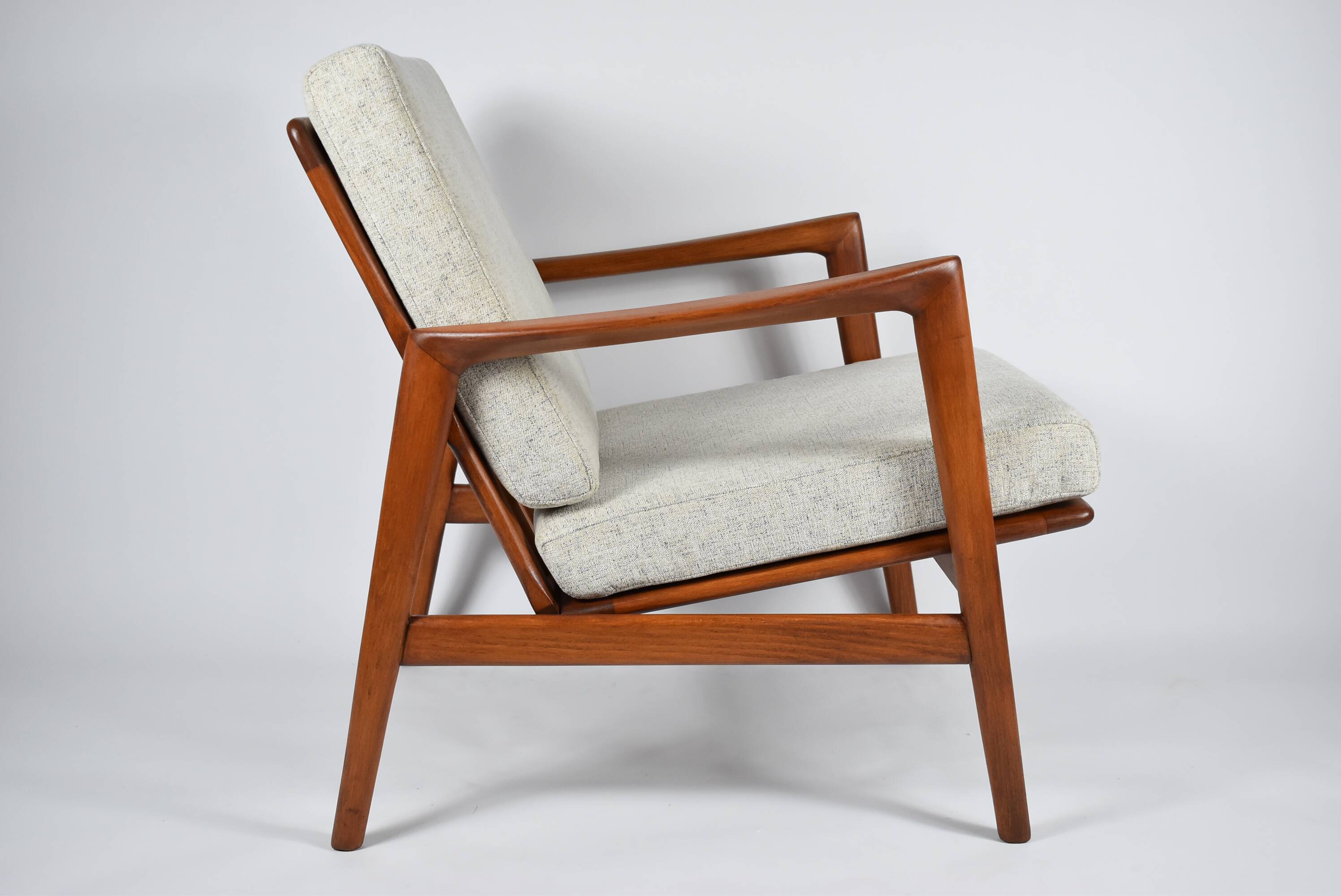Original armchair fully restored, Scandinavian icon of 60s
