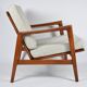 Original armchair fully restored, Scandinavian icon of 60s