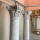 Pair of Carrara marble columns, 214 cm high, circa 1880