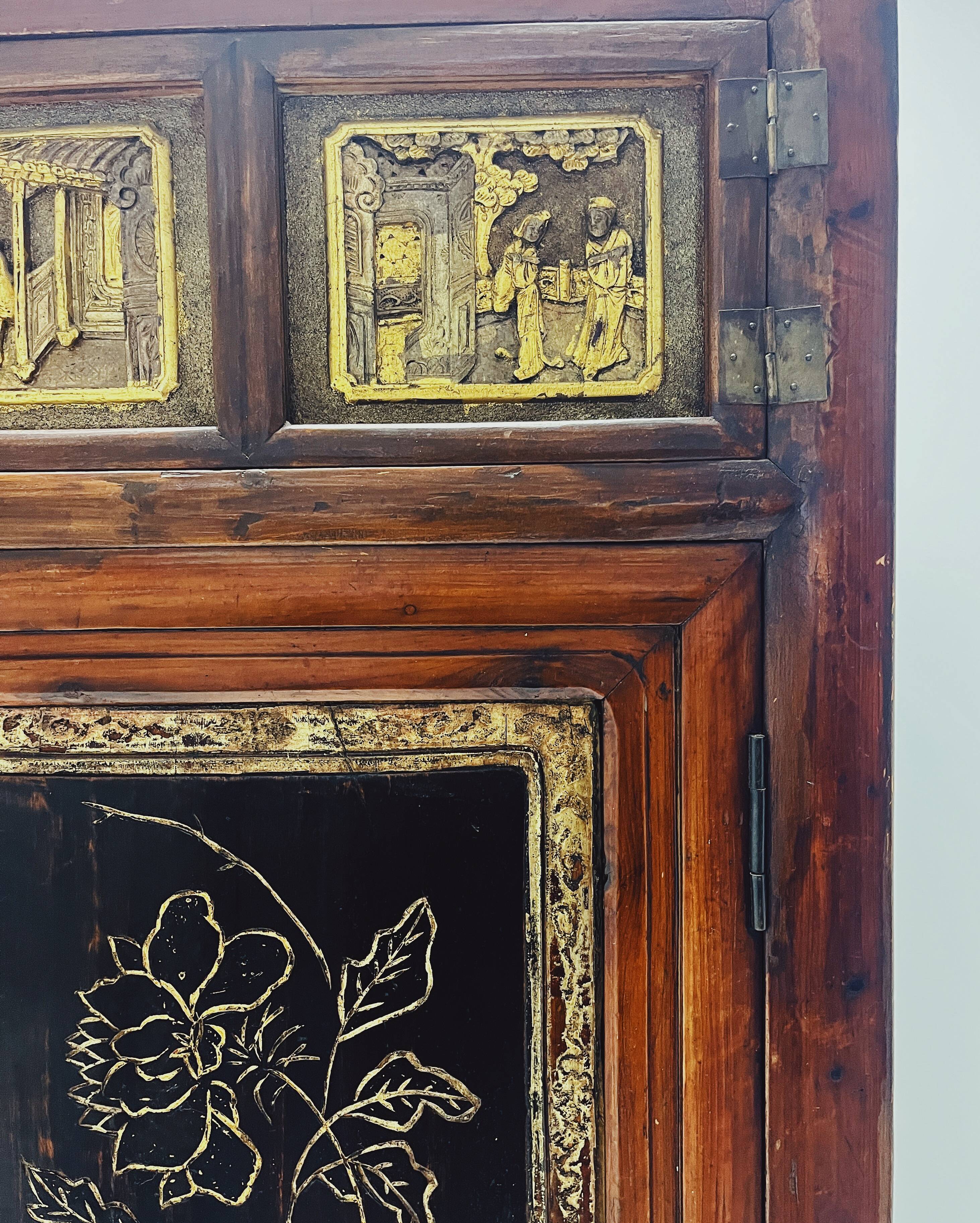 Antique Chinese Closet with gold