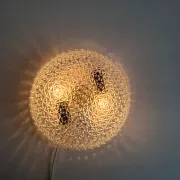 1990s Czech Geometric Glass Ceiling or Wall Light