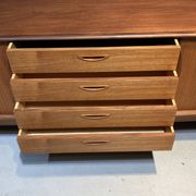 Enfilade en teck par Henry Walter Klein pour Bramin, Danemark années 60