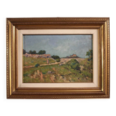 Signed Italian landscape painting from the 20th century