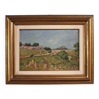 Signed Italian landscape painting from the 20th century