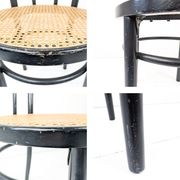 Chaise de café vintage Bugholz noir Wiener Geflecht Chaise de salle à manger