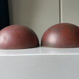 Pair of danish copper vintage outdoor wall lamps