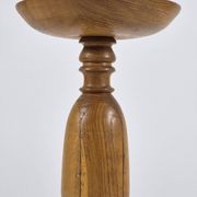 Handmade turned oak flower stand from the 1950s.