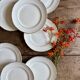 Set of 8 vintage dessert plates Moulin des Loups