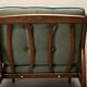 Pair of Mid-Century Italian Armchairs in stained Beech and Green Cushions