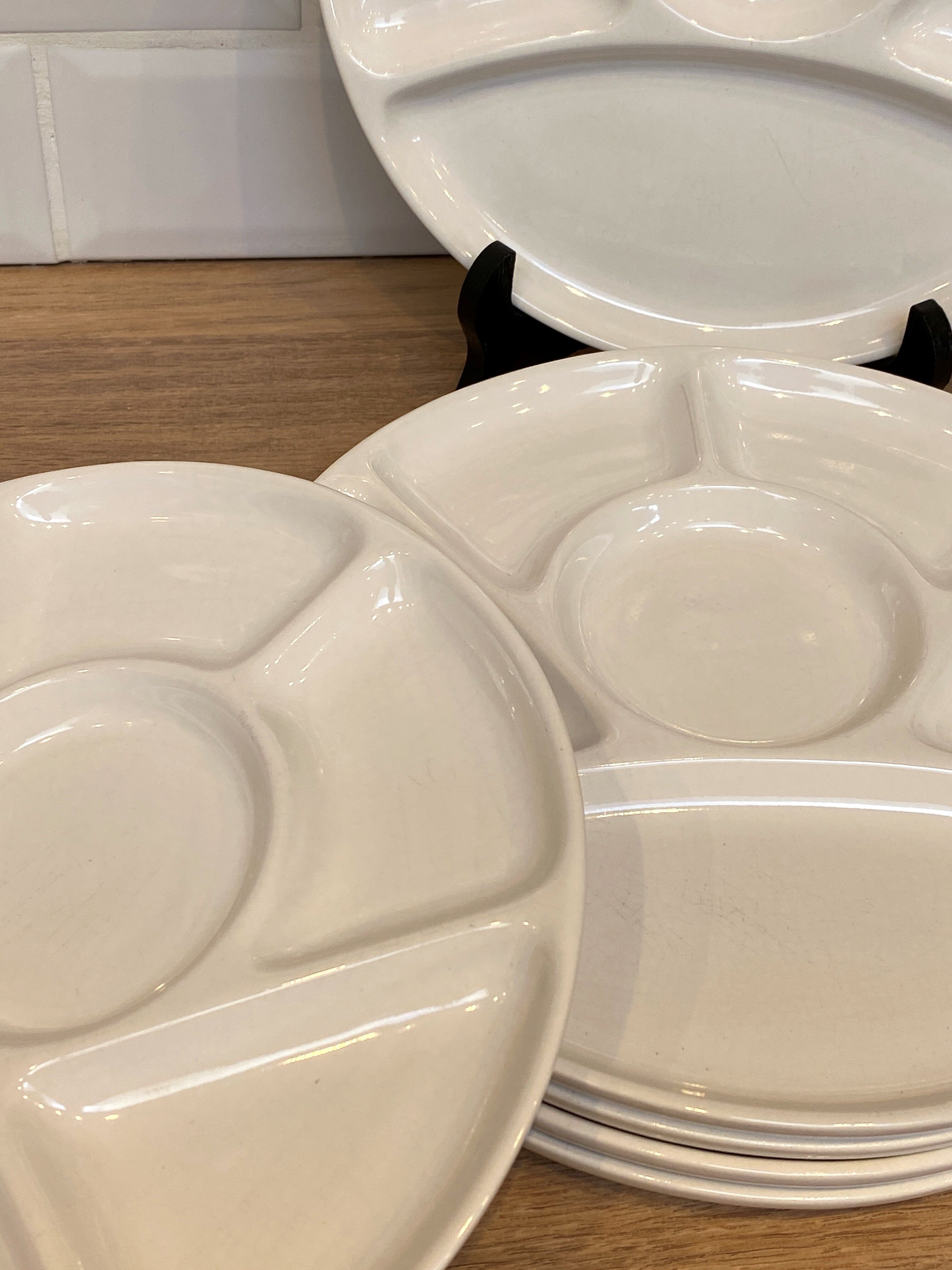 Set of 6 earthenware fondue plates