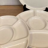 Set of 6 earthenware fondue plates