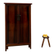 Chinese trapezoidal roller cabinet, made of rosewood.