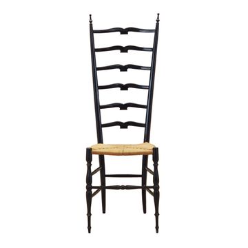 Chaise en hêtre par Gio Ponti pour Chiavari, Italie années 1950