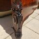 Solid walnut bed with very old walnut burl.