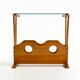 Beautiful mid-century modern side table with magazine rack, made of ash woo