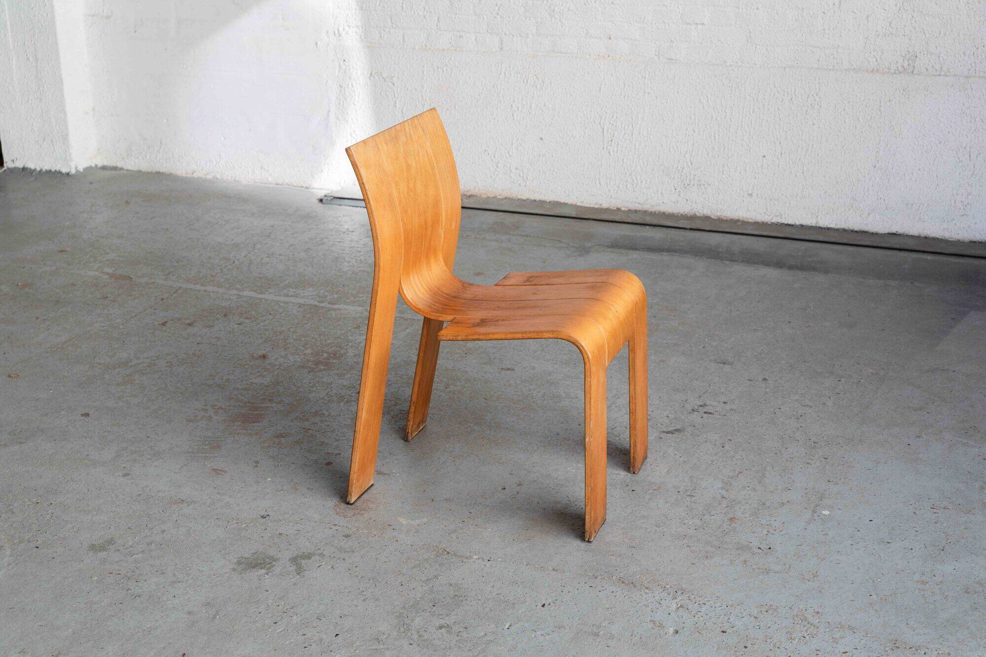 Set of 8 'Strip' dining chairs by Gijs Bakker