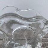 Bougeoir en verre transparent