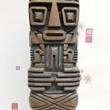Lampe tiki totem sculptée à la main