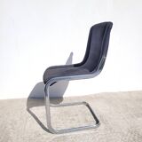 Chrome and fabric hanging chair 1970