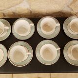 7 cups & 8 under opaque porcelain cups