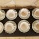 7 cups & 8 under opaque porcelain cups