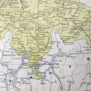 Vintage map of Switzerland in colour 43x43cm from 1950.