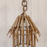 Vintage rattan pendant light