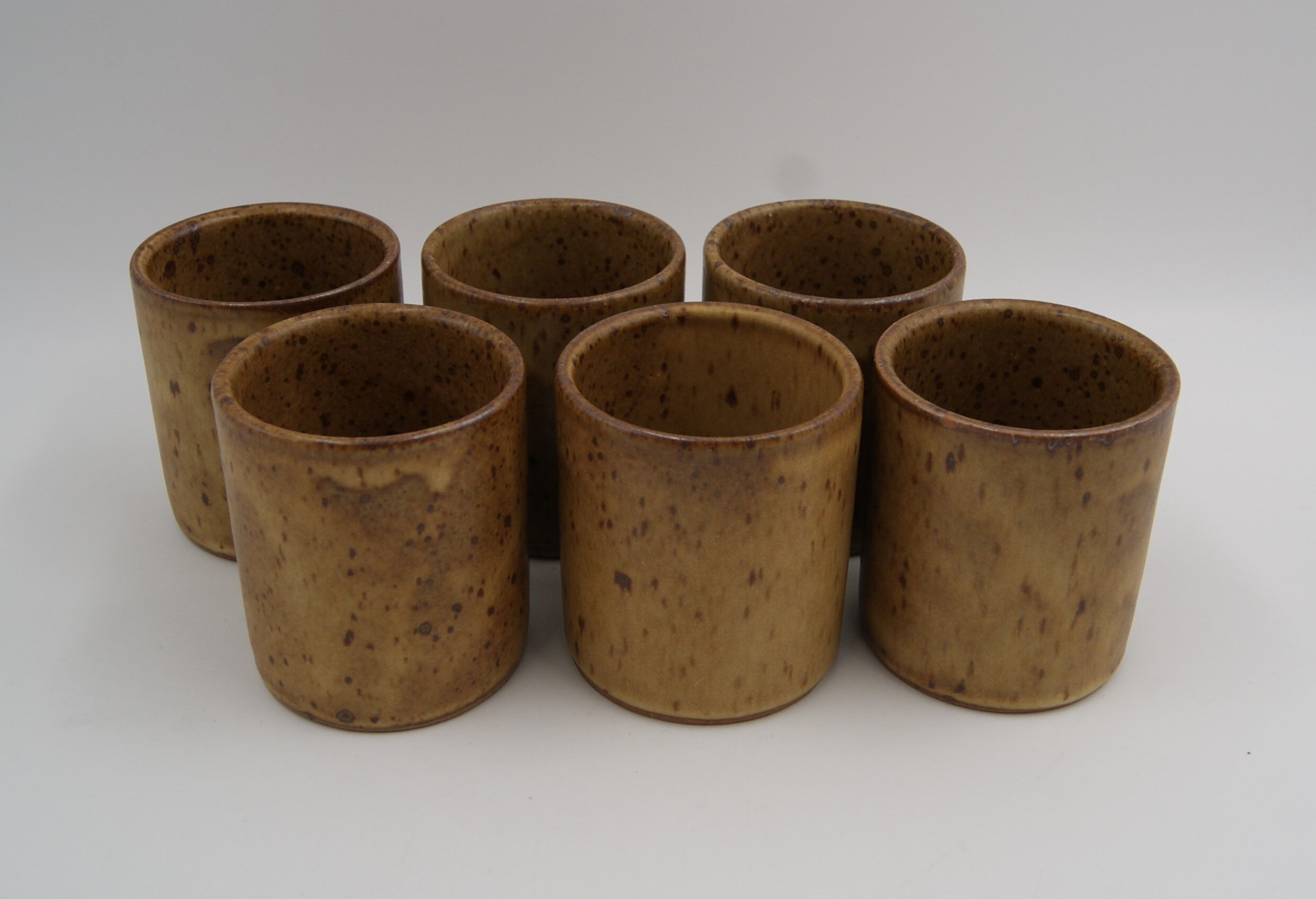 Series 6 vintage old stoneware glasses