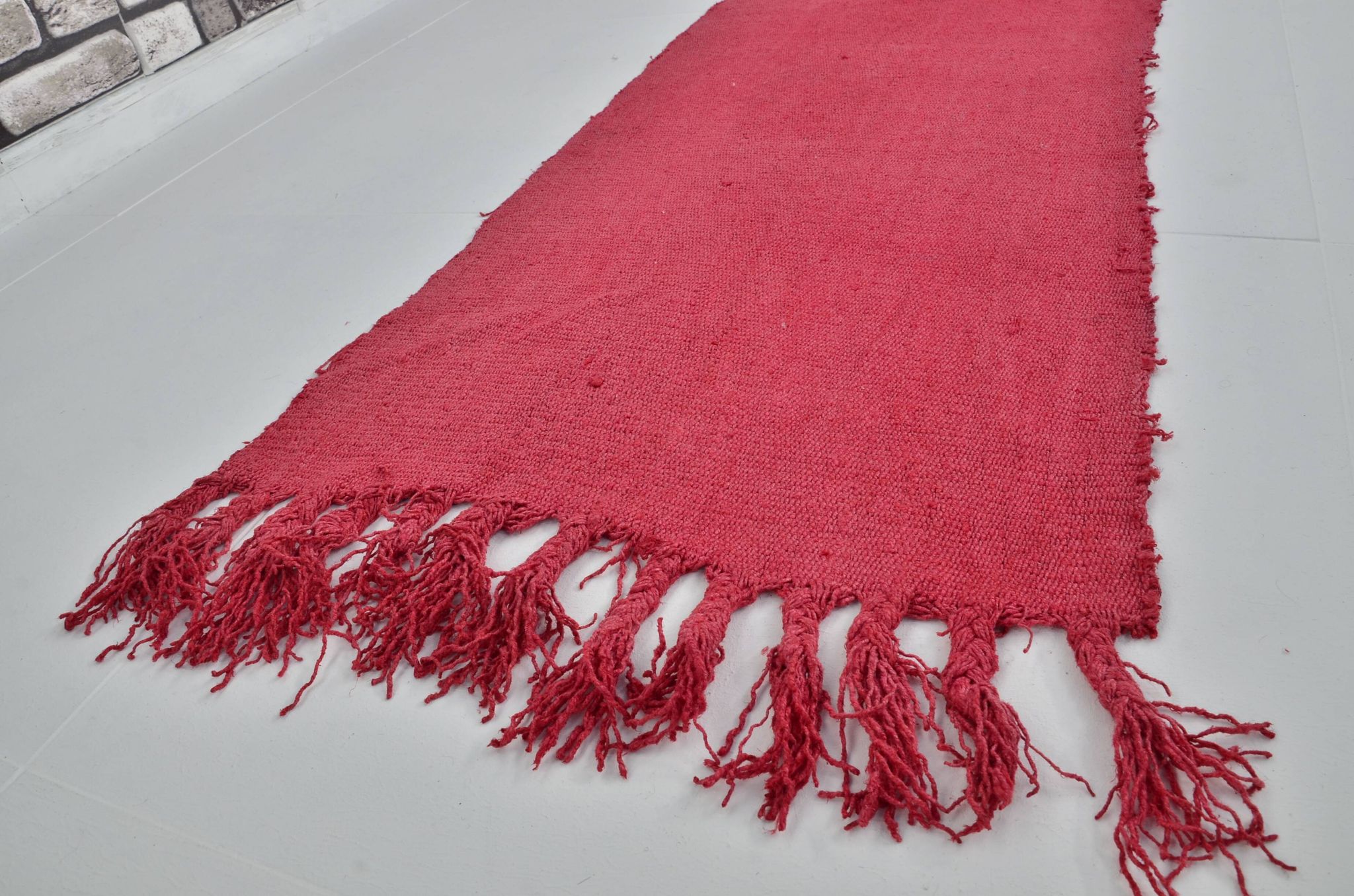 Tapis de couloir Kilim Hmep vintage rouge sku 3061