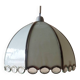 Opaline and pewter chandelier