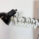Industrial Black Enamel Scissor Wall Lamp, 1950s