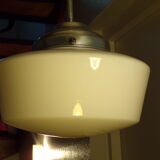Vintage opaline spinning top pendant light