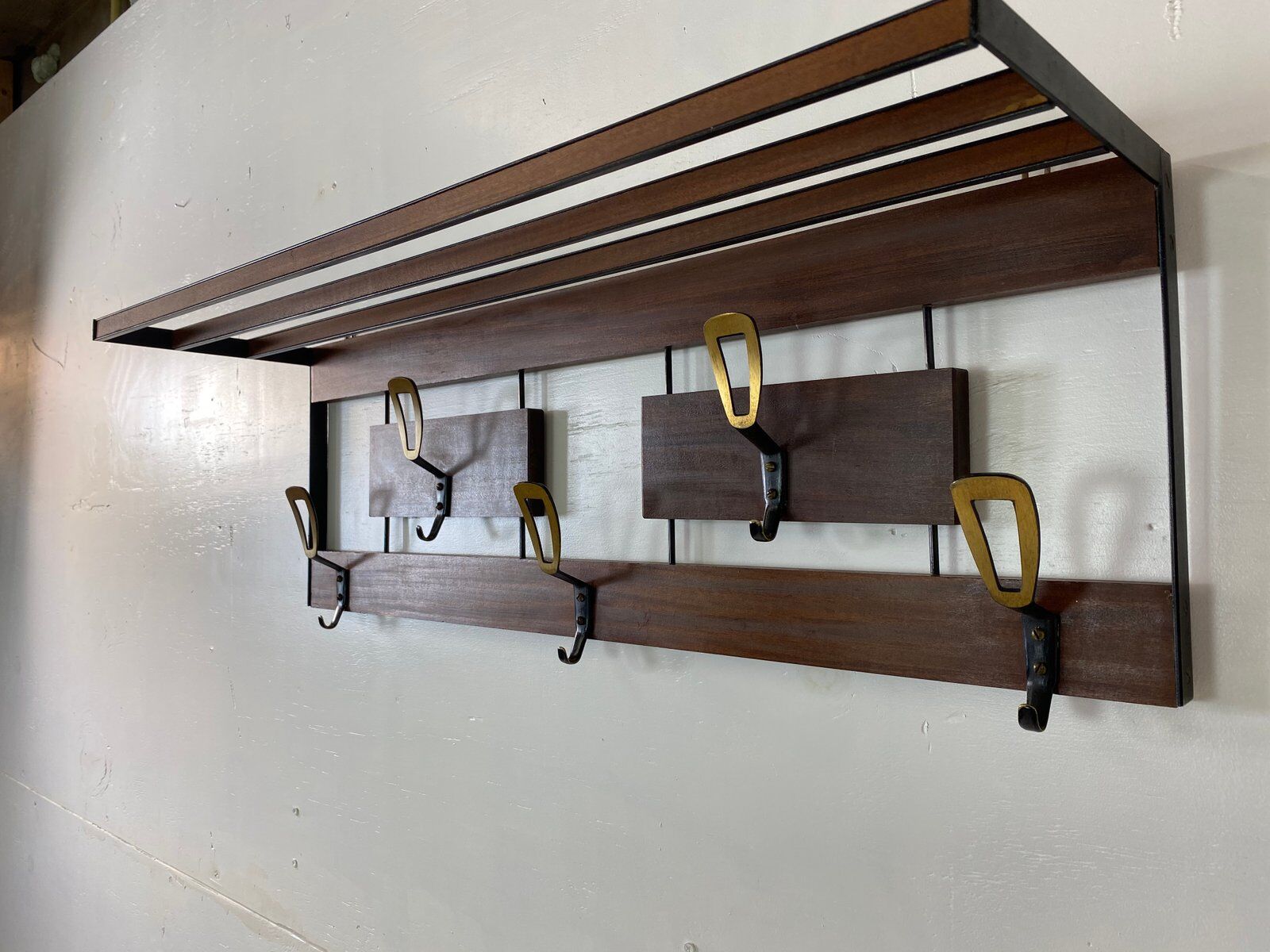 Modernist teak brass - 1950s metal