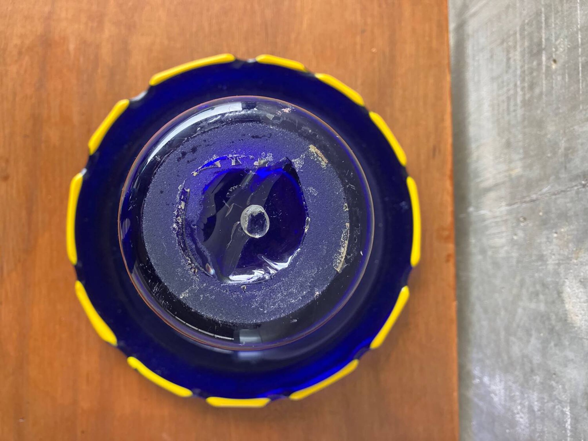 Large blue Murano glass vase 1960s